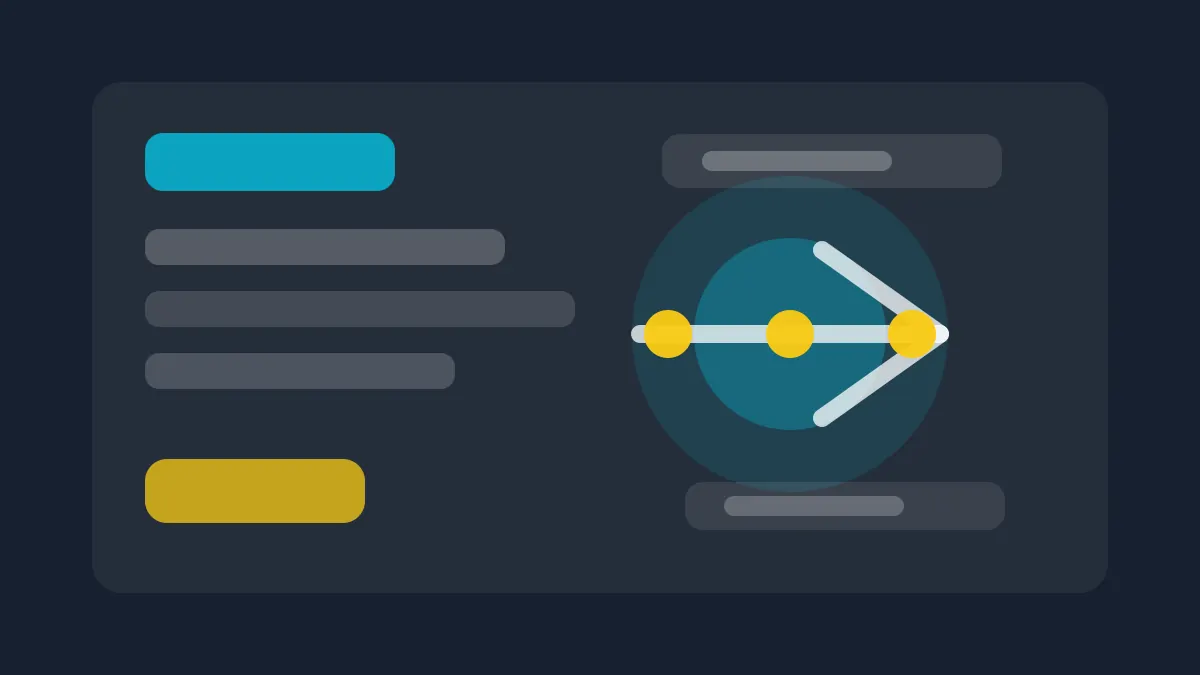 Abstract execution workflow illustration for lead routing automation